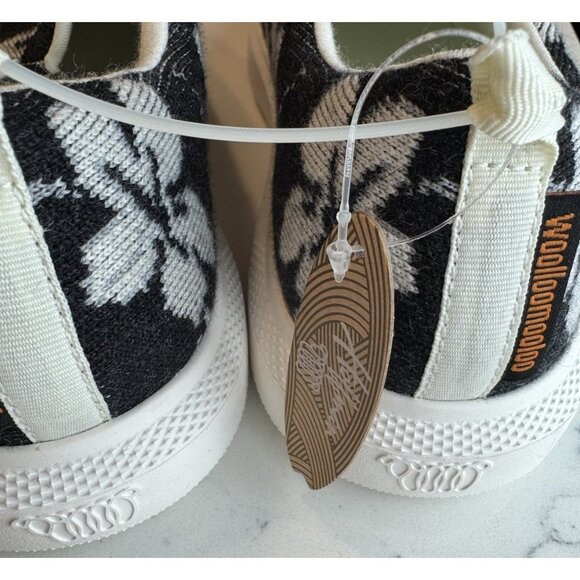 WOOLLOOMOOLOO Byron 39 EU Slip On Merino Wool Comfort Sneakers White Black - Picture 11 of 14